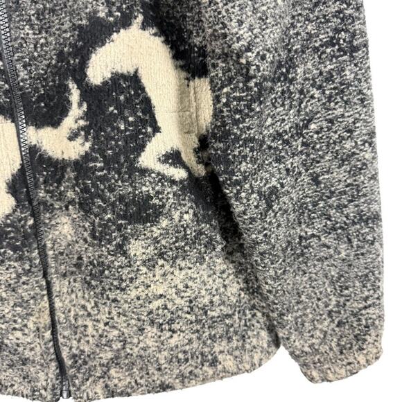 Bear Ridge Outfitters Fleece Full Zip USA Made Horse Mens Jacket Vintage sz M - Picture 7 of 16